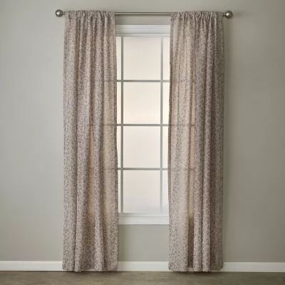 Saturday Knight Cheetah Spot Rod Pocket Light-Filtering Single Curtain Panel