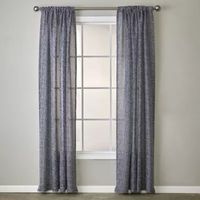 Saturday Knight Soft Swirl Rod Pocket Light-Filtering Single Curtain Panel
