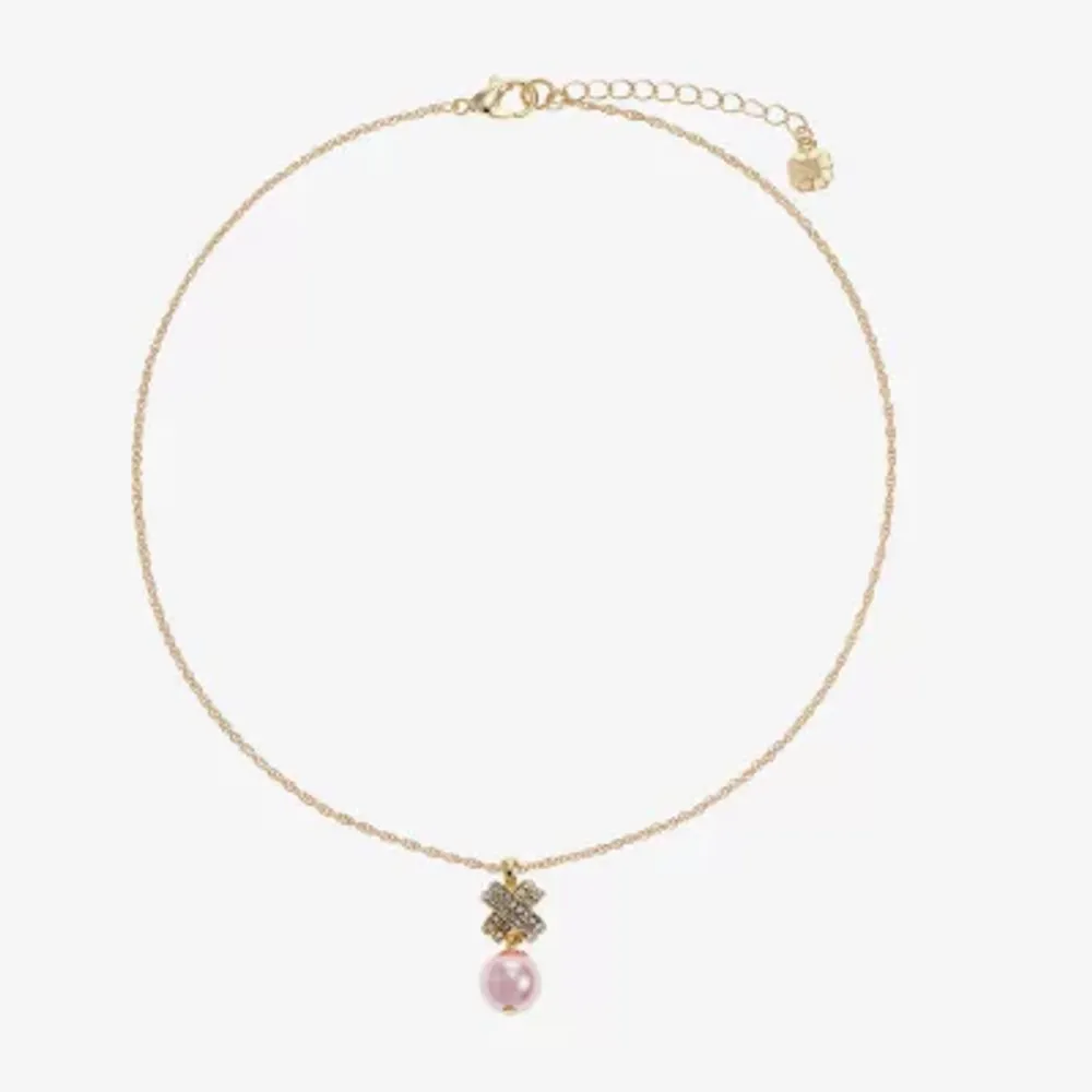 Monet Jewelry Womens Simulated Pearl 17 Inch Pendant Necklace
