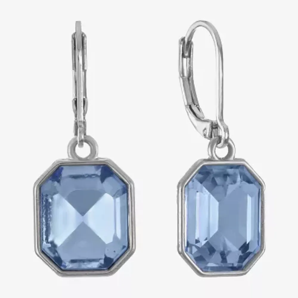 Monet Jewelry Womens Blue Drop Earrings