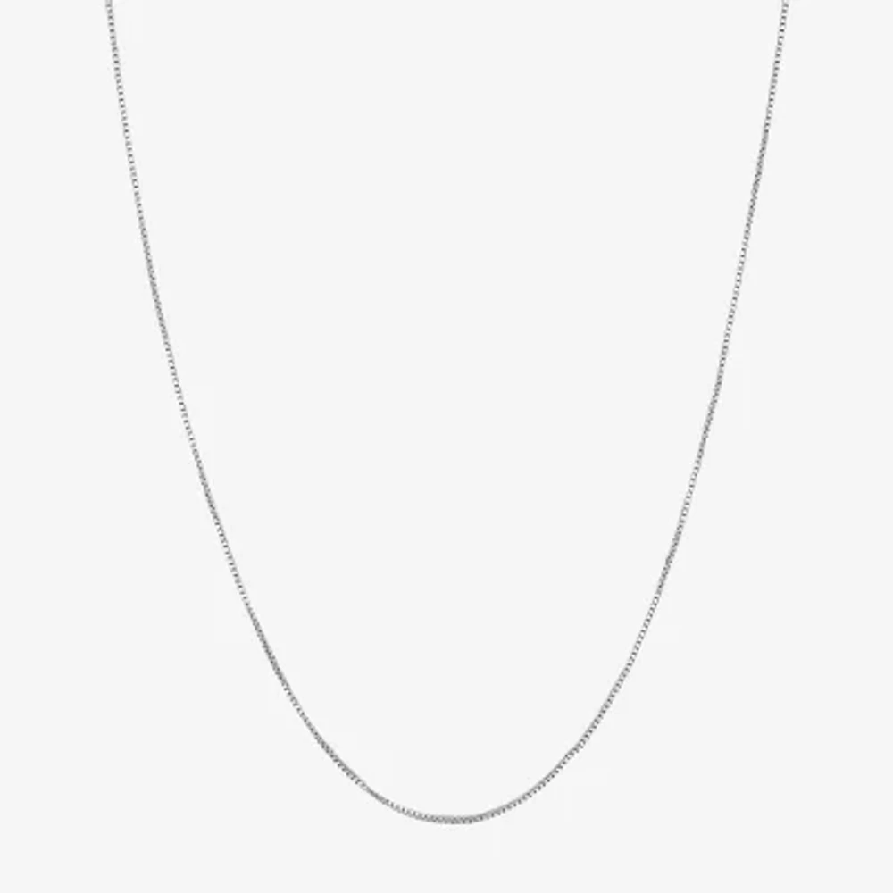 Womens 14K Gold 16 Inch Box Chain Necklace