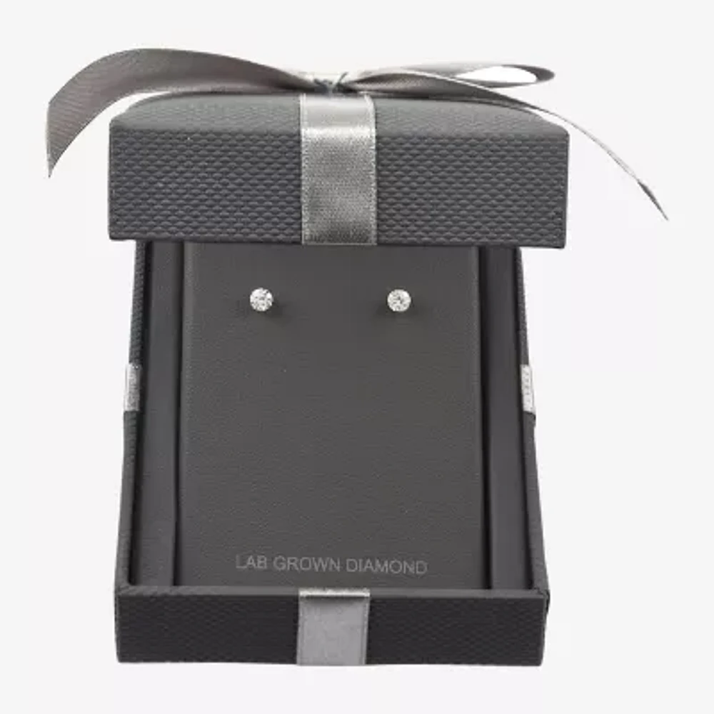 Floating Diamonds (F / Vs2) 1/2 CT. T.W. Lab Grown White Diamond 14K White Gold 4.2mm Round Stud Earrings