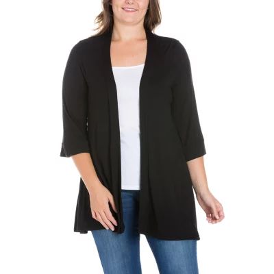 24seven Comfort Apparel Womens Midweight Plus Softshell Vest Jacket