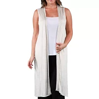 24seven Comfort Apparel Womens Midweight Plus Softshell Vest Jacket