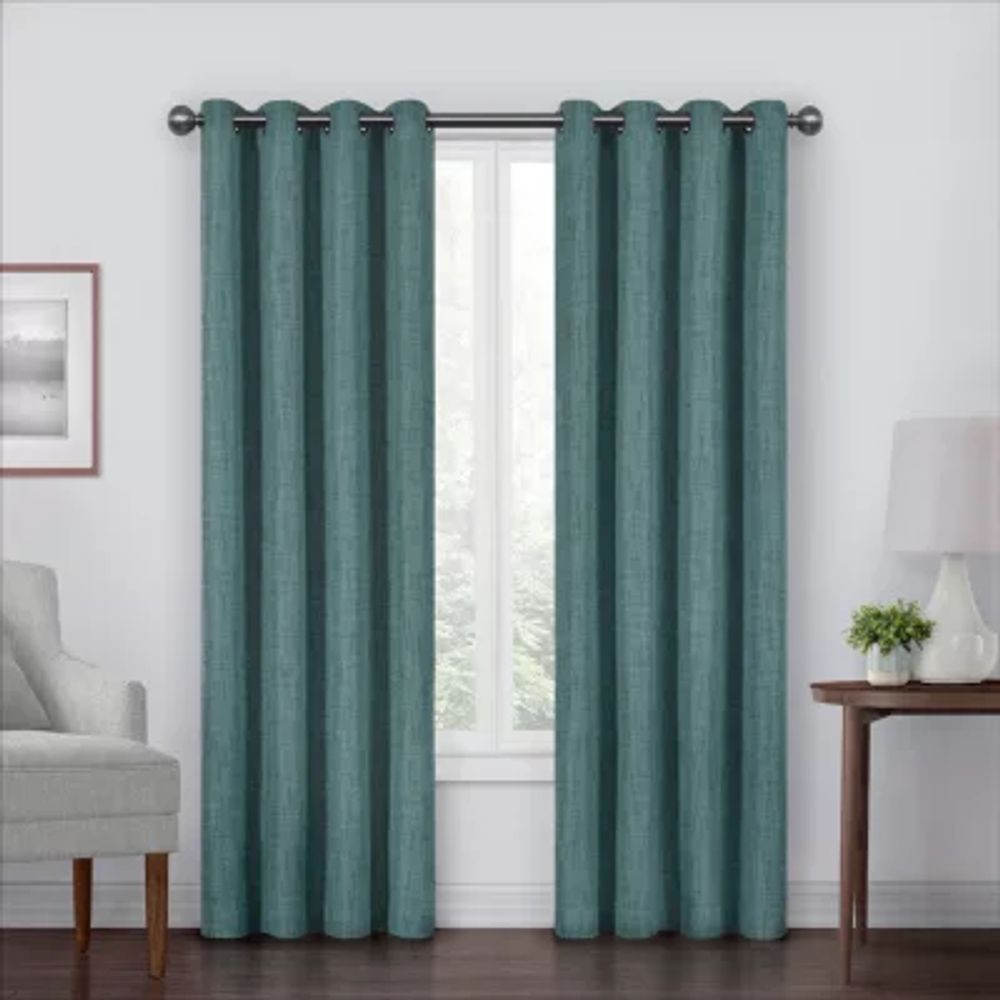 Eclipse Gemini Grommet Top Energy Saving Blackout Single Curtain Panel