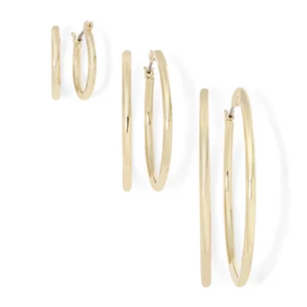 Mixit Womens Hypoallergenic 3 Pair Earring Set