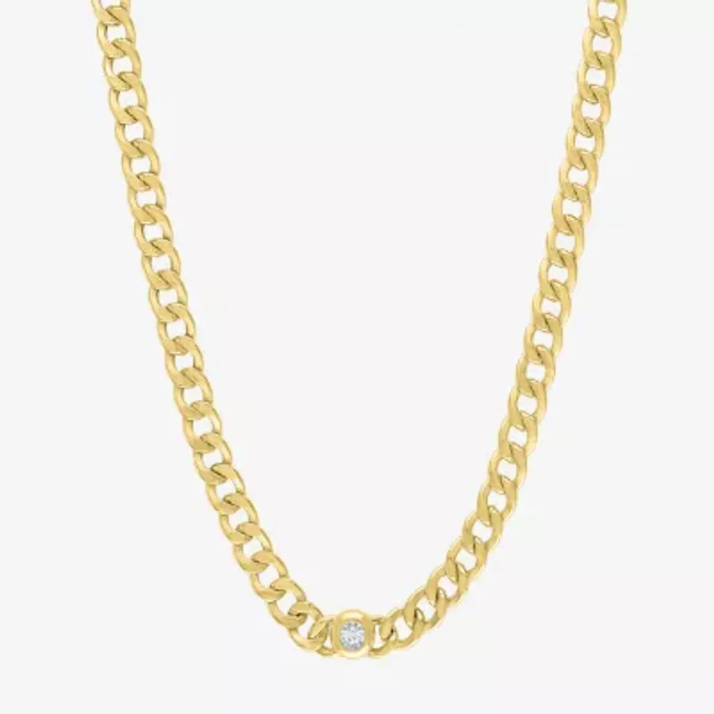 Diamond Addiction (G-H / Si2-I1) Womens Diamond Accent Lab Grown White Diamond 14K Gold Over Silver 18 Inch Pendant Necklace