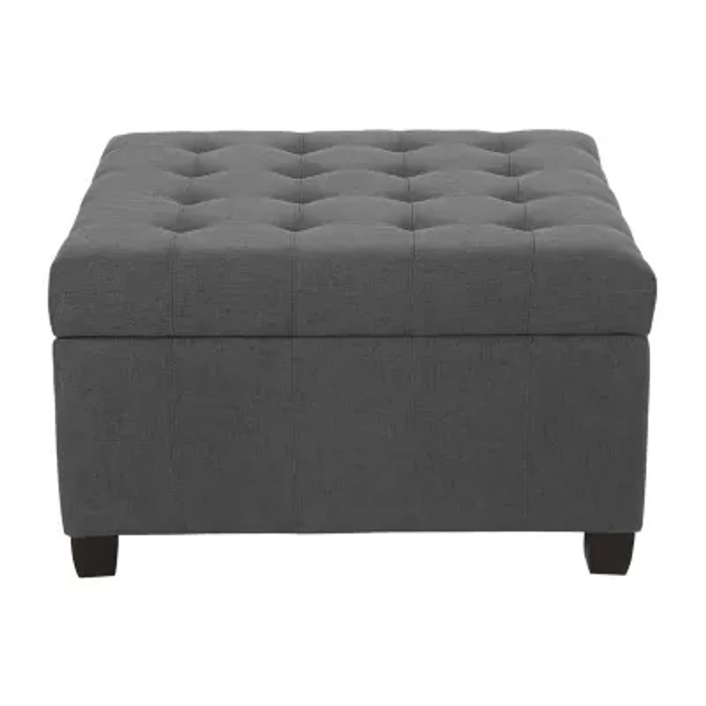 Isabella Tufted Upholstered Ottoman