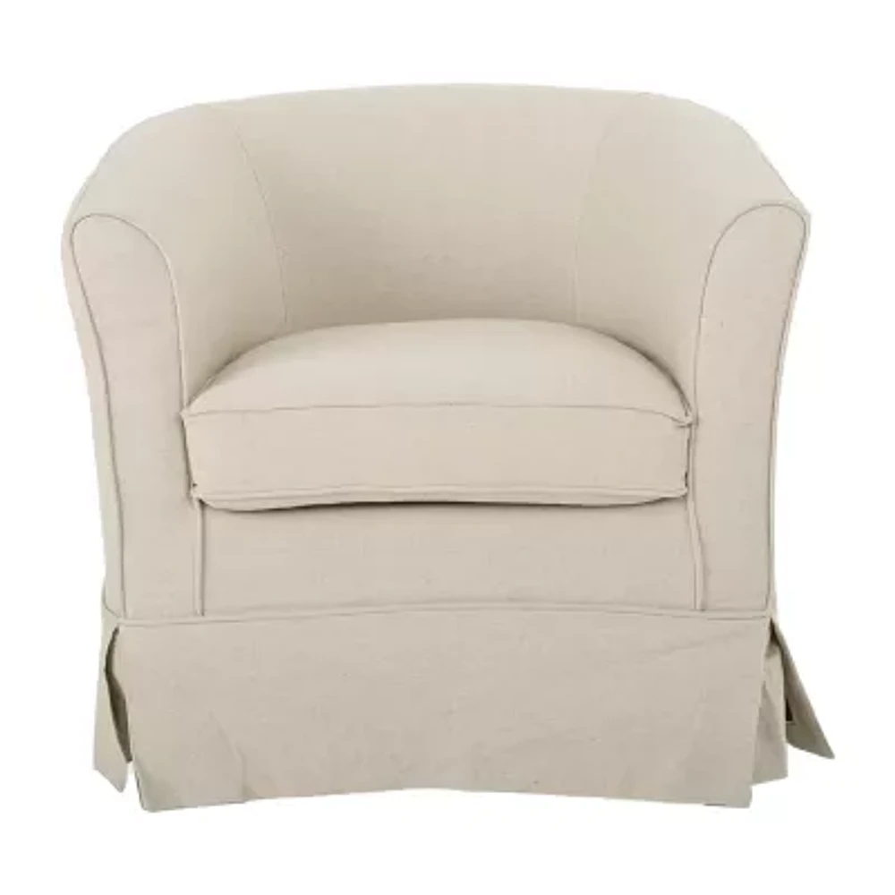Cecilia Swivel Upholstered Club Chair
