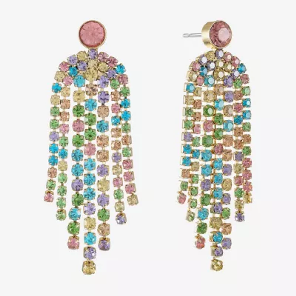 Bijoux Bar Womens Multi Color Glass Hypoallergenic Drop Earrings
