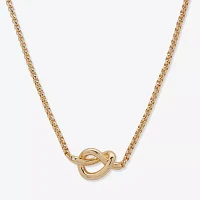 Worthington Gold Tone Womens 17 Inch Collar Necklace