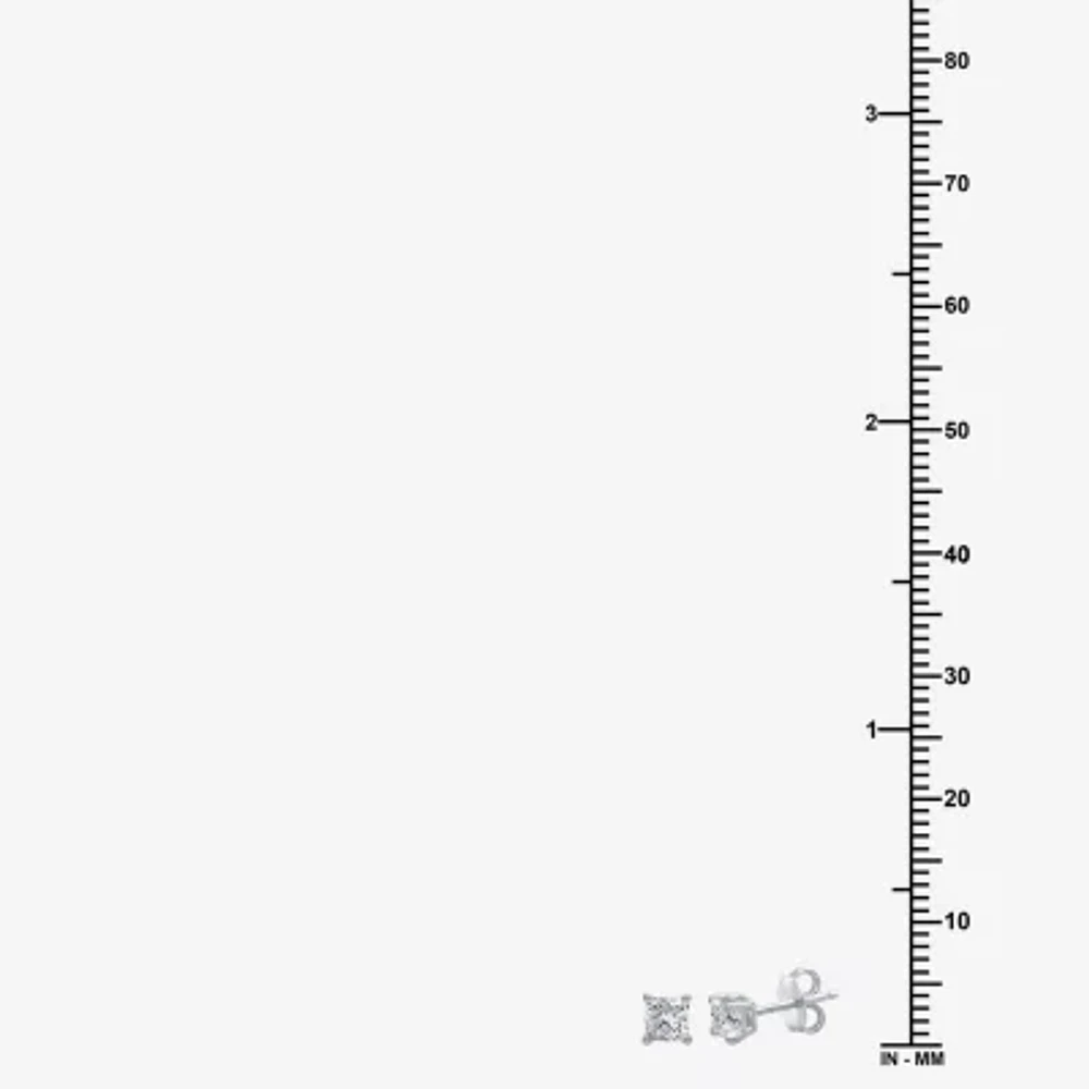 Everstar 1/2 CT. T.W. Lab-Grown (G / SI1-SI2) Diamond Princess-cut Stud Earrings 10K or 14K Gold
