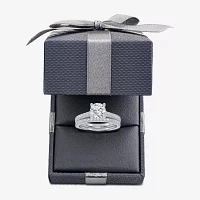 (H-I / Si2-I1) Womens 1 1/2 CT. T.W. Lab Grown White Diamond 10K or 14K Gold Round Side Stone Bridal Set