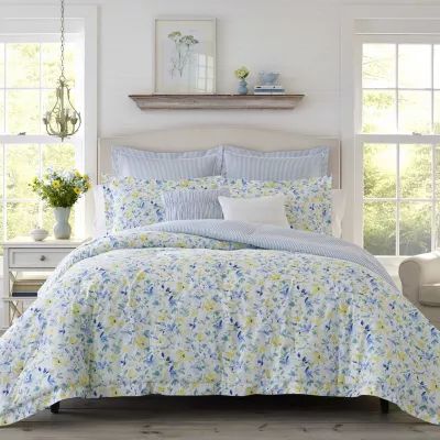 Laura Ashley Nora Midweight Reversible Comforter Set