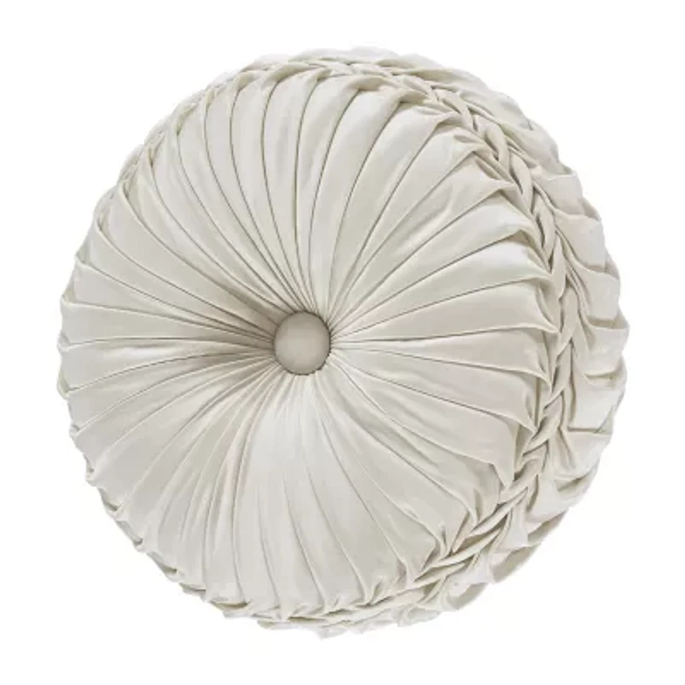 Queen Street La Grande Ivory Round Throw Pillow