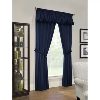 Prescott Thermalogic 5pc Rod Pocket Energy Saving Light-Filtering Set of 2 Curtain Panel