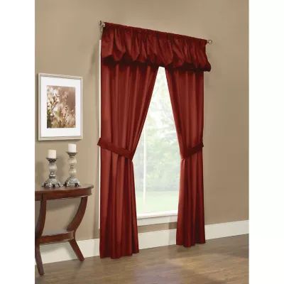 Prescott Thermalogic 5pc Rod Pocket Energy Saving Light-Filtering Set of 2 Curtain Panel