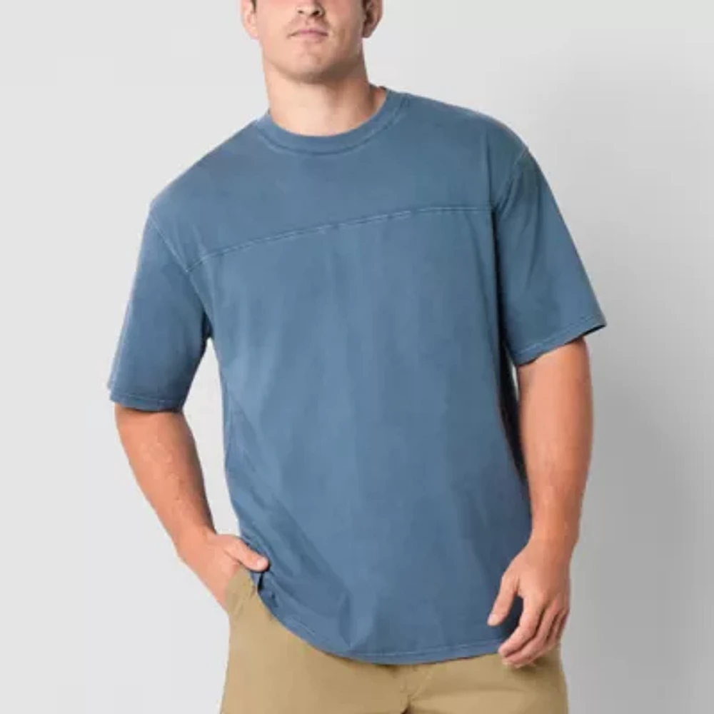 Arizona Mens Crew Neck Short Sleeve Classic Fit Big and Tall Graphic T-Shirt