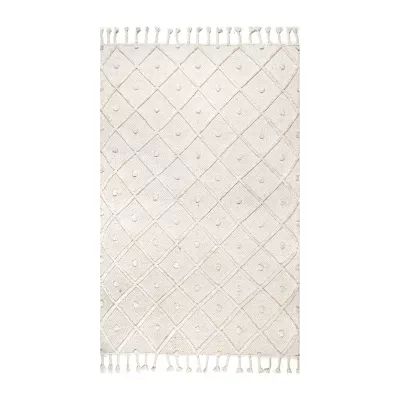 nuLoom Jinny Trellis Tassel Loomed Rug