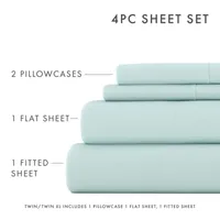 Casual Comfort™ Premium Ultra Soft Microfiber Wrinkle Free 4 Piece Sheet Set or 2 Pillowcases