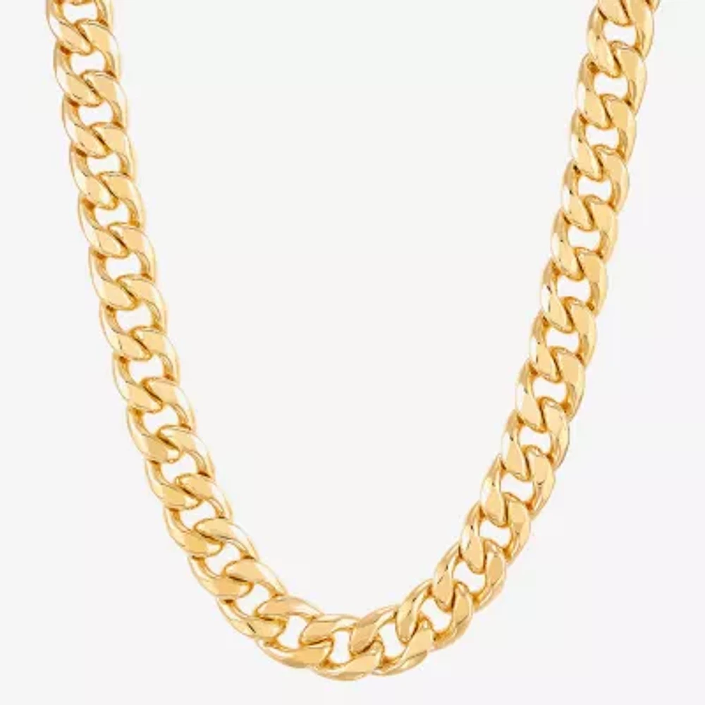 Mens 14K Gold 22 Inch Curb Chain Necklace