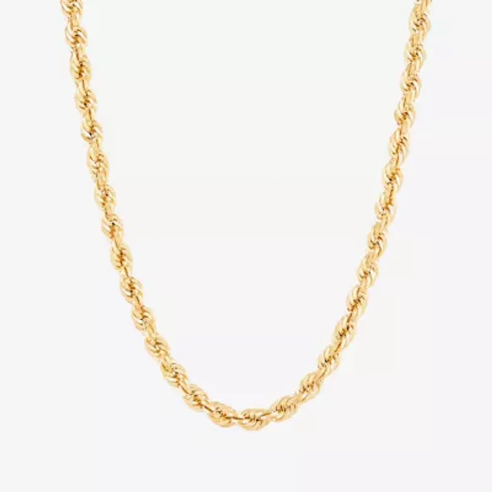 Unisex Adult 14K Gold 22 Inch Rope Chain Necklace