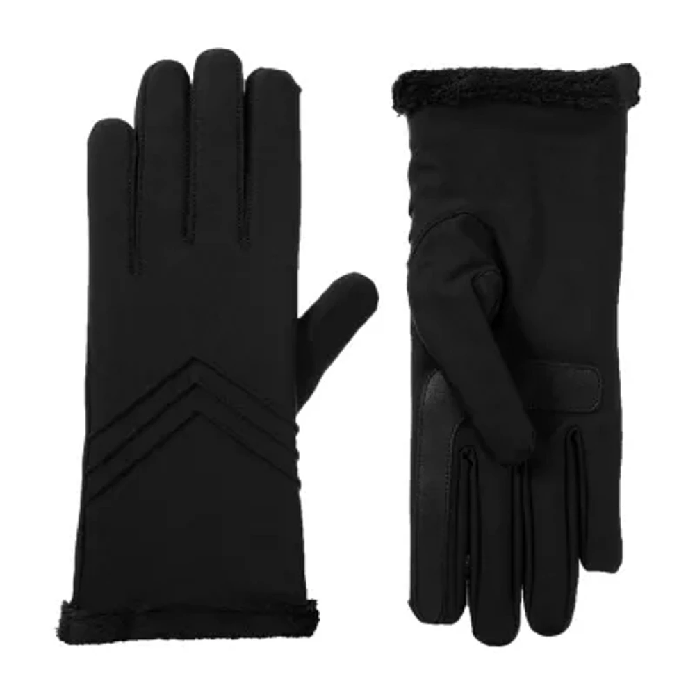 Isotoner Spandex W/Microluxe Spill Touch Screen Enabled Gloves