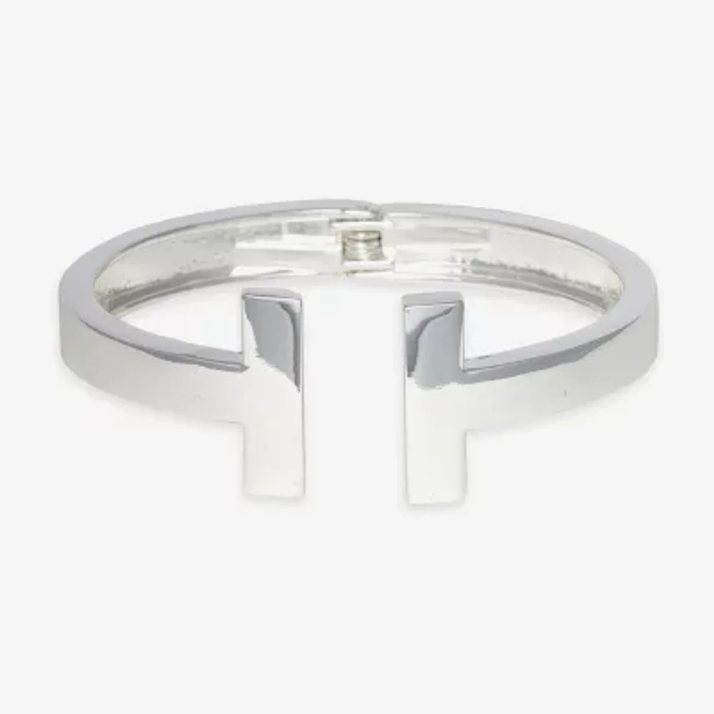 Bold Elements Silver Tone Womens Cuff Bracelet