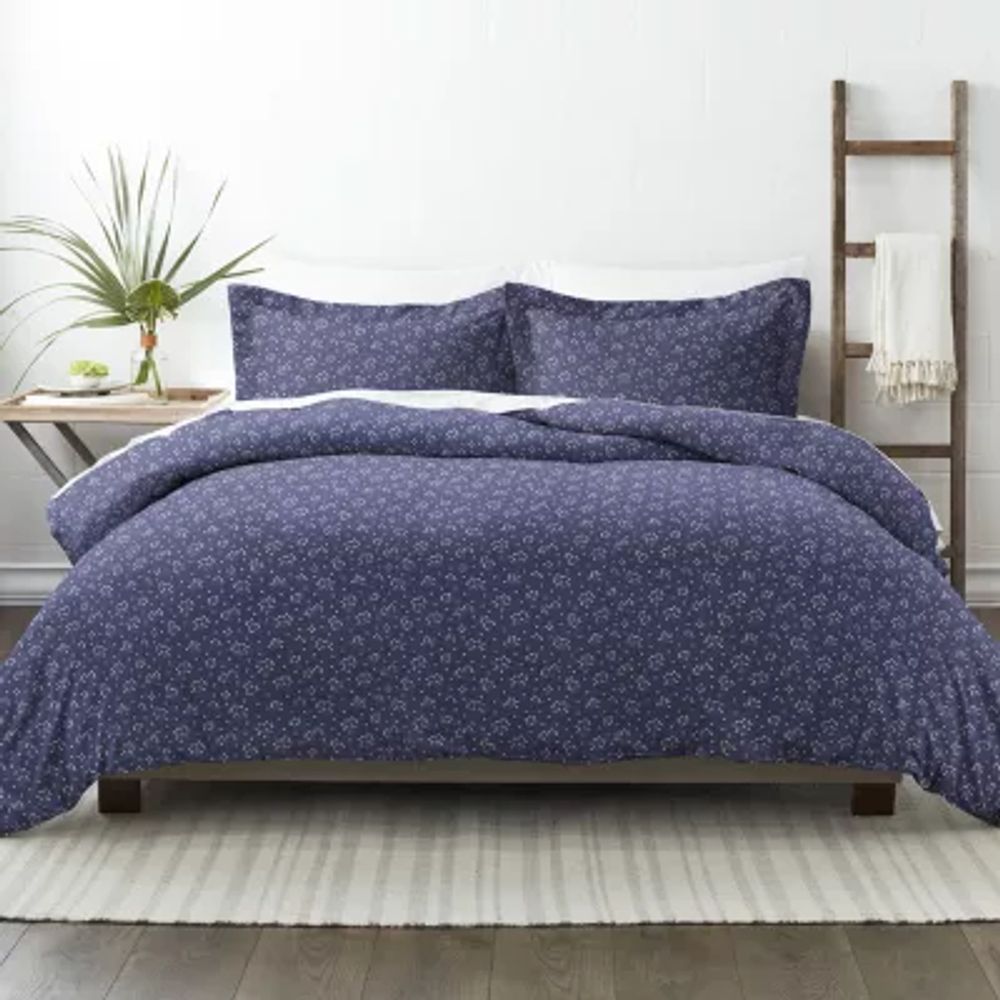 Casual Comfort Premium Ultra Soft Midnight Blossoms Duvet Cover Set