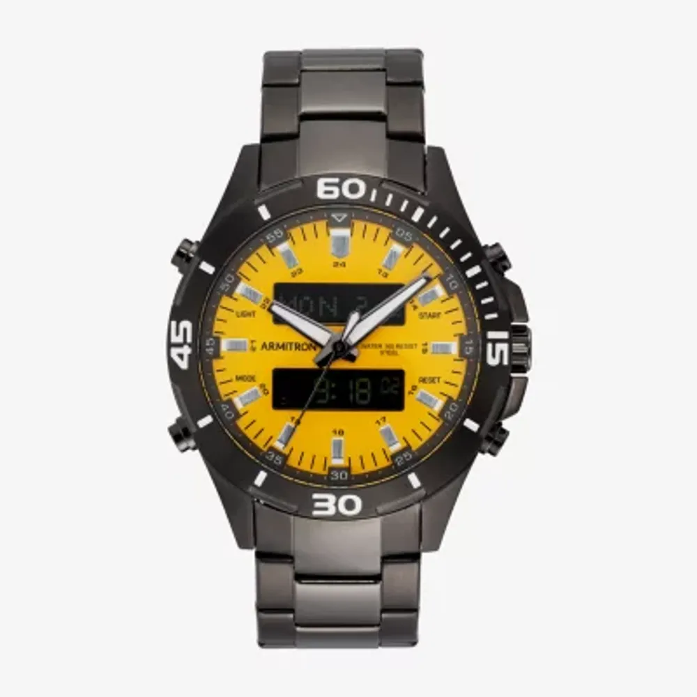 Armitron Mens Gray Bracelet Watch 20/5347yldg
