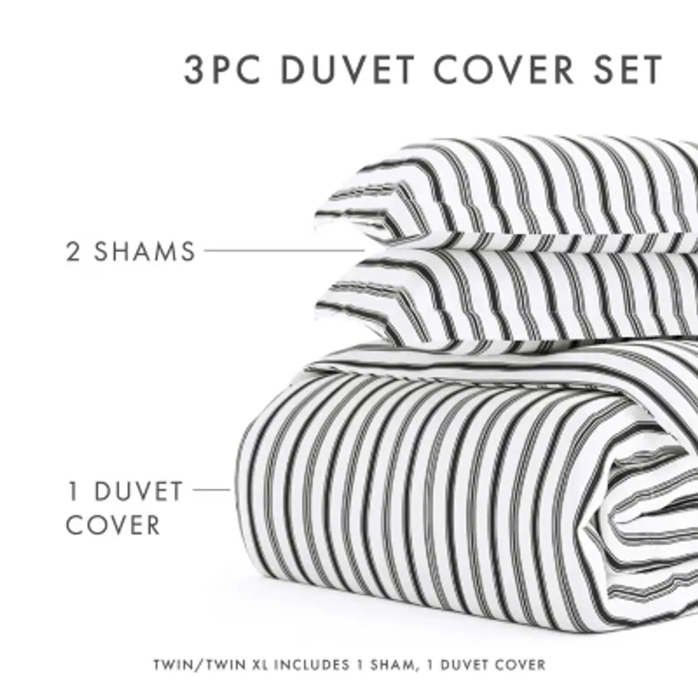 Casual Comfort Premium Ultra Soft Vertical Dreams Duvet Cover Set