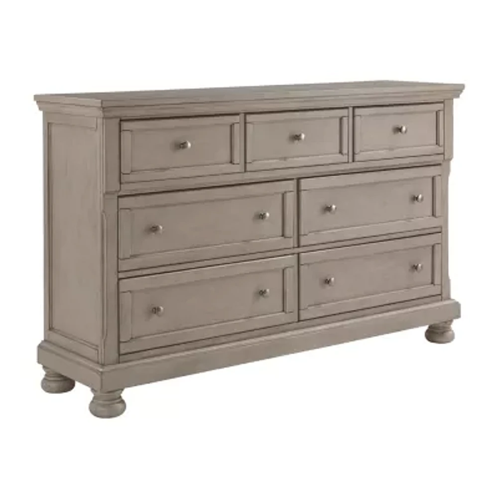 Signature Design by Ashley Lettner 7-Drawer Dresser in Light Gray