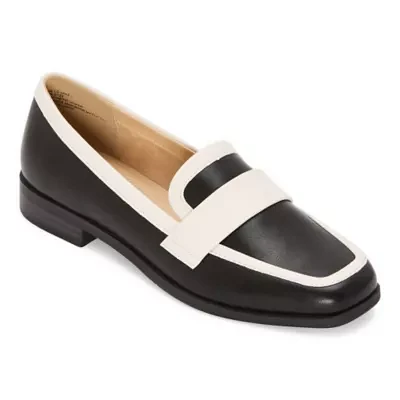 Liz Claiborne Jakey Womens Square Closed Toe Loafers