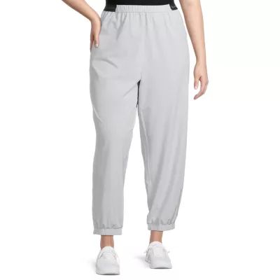 Sports Illustrated Womens Moisture Wicking Stretch Fabric Regular Fit Plus Active Jogger Pant