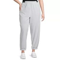 Sports Illustrated Womens Moisture Wicking Stretch Fabric Regular Fit Plus Active Jogger Pant