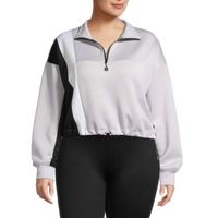 Sports Illustrated Womens Long Sleeve Active Plus Quarter-Zip Pullover