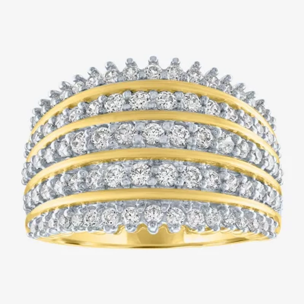(G-H / Si2-I1) Womens 1 CT. T.W. Lab Grown White Diamond 10K Gold Band