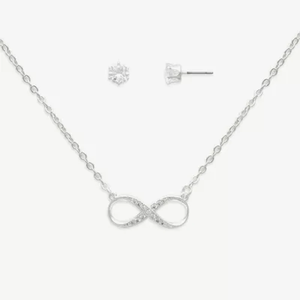Mixit Womens Cubic Zirconia Infinity 2-pc. Jewelry Set