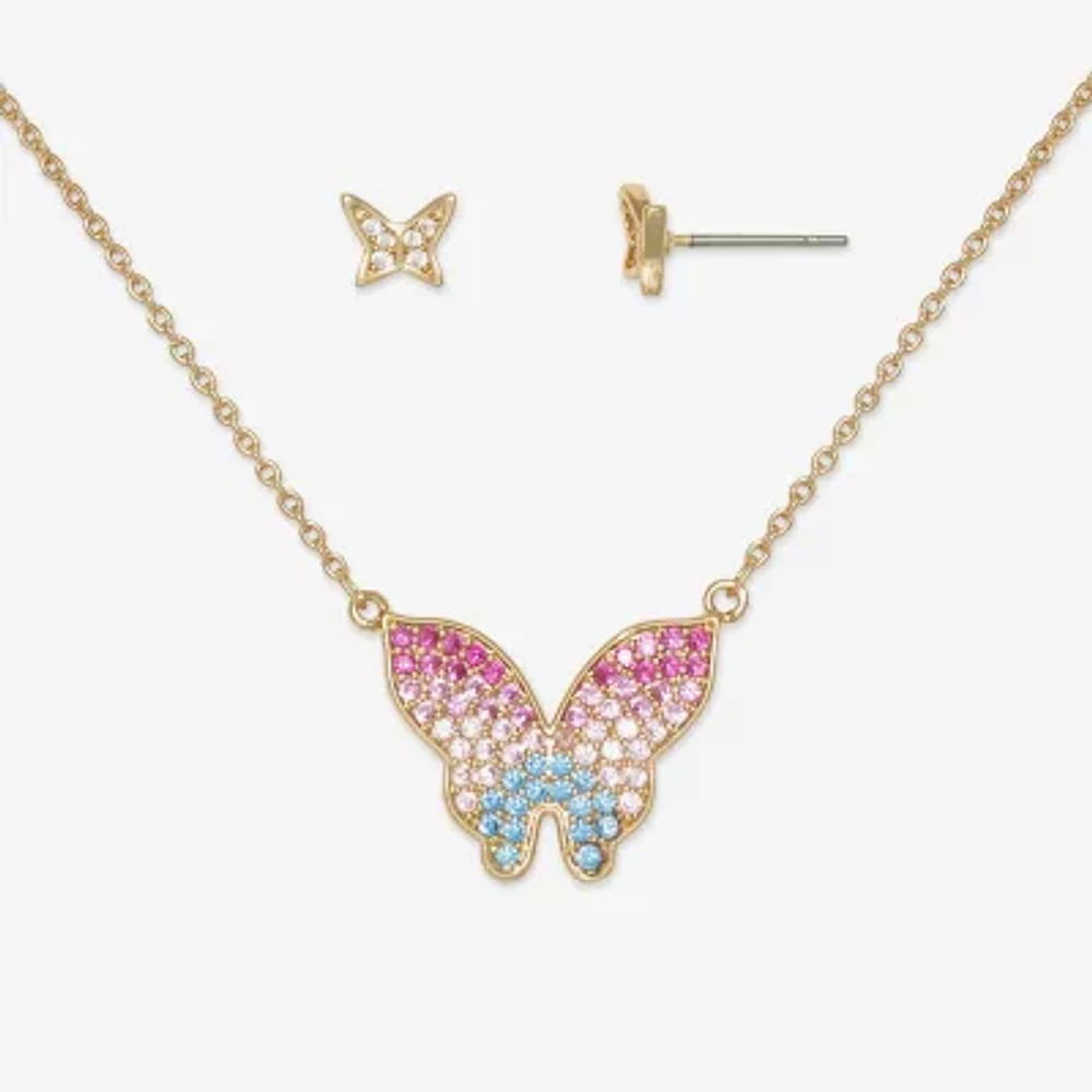 Mixit Womens Butterfly Hypoallergenic 2-pc. Jewelry Set