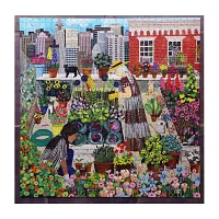 Eeboo Piece And Love Urban Gardening  1000 Piece Square Adult Jigsaw 1000 Puzzle