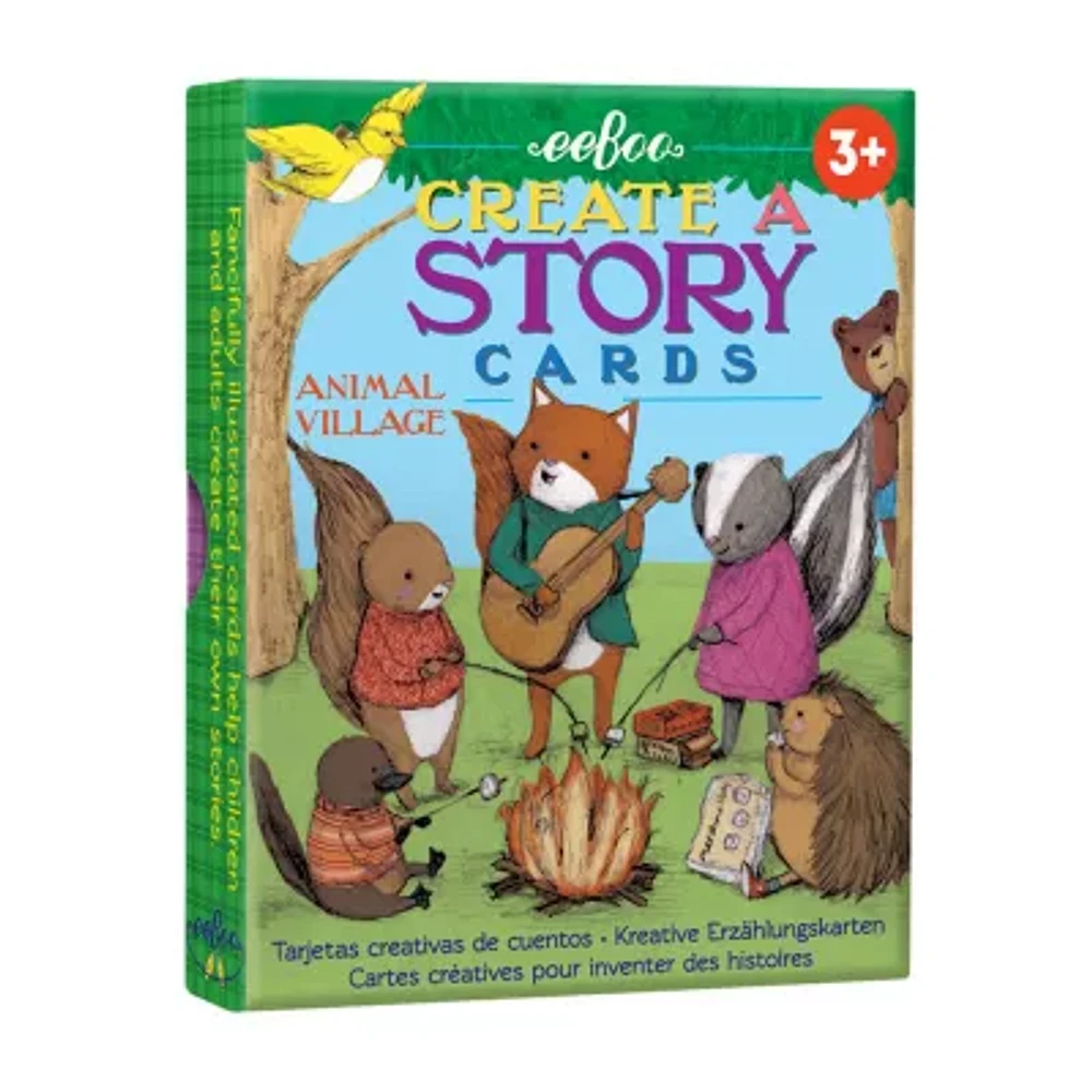 Eeboo Animal Village Create A Story Pre-Literacy Cards Interactive Toy