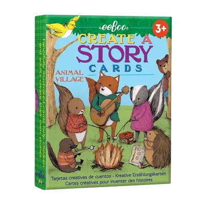 Eeboo Animal Village Create A Story Pre-Literacy Cards Interactive Toy