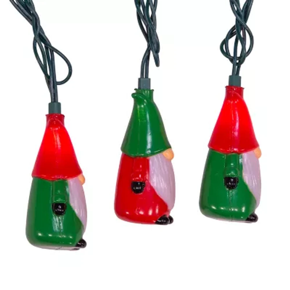 Kurt Adler UL 10-Light Red and Green Gnome Light Set