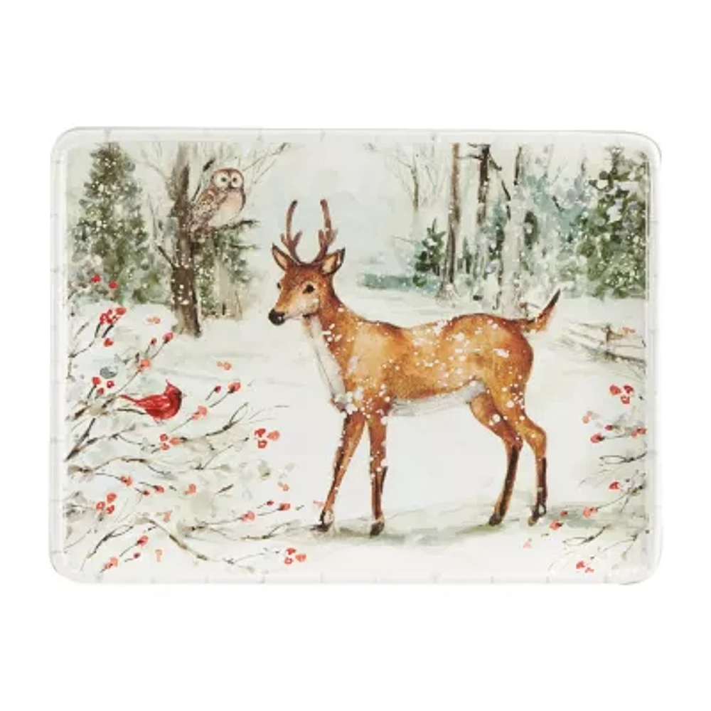 Certified International Winter's Walk Serving Platter
