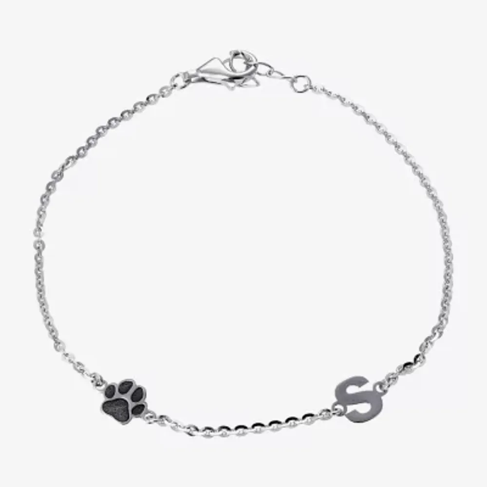 Womens Sterling Silver 7.25 Inch Solid Cable Id Bracelet