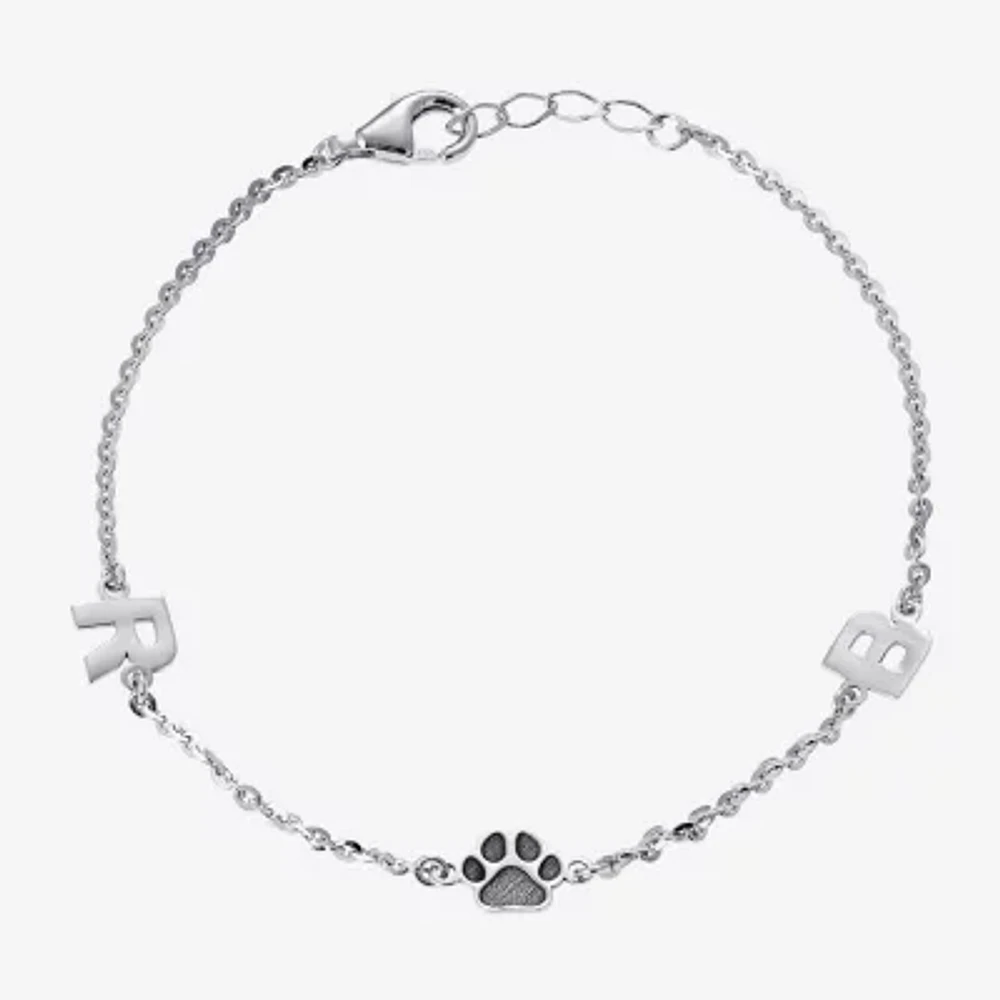 Womens Sterling Silver 7.25 Inch Solid Cable Id Bracelet