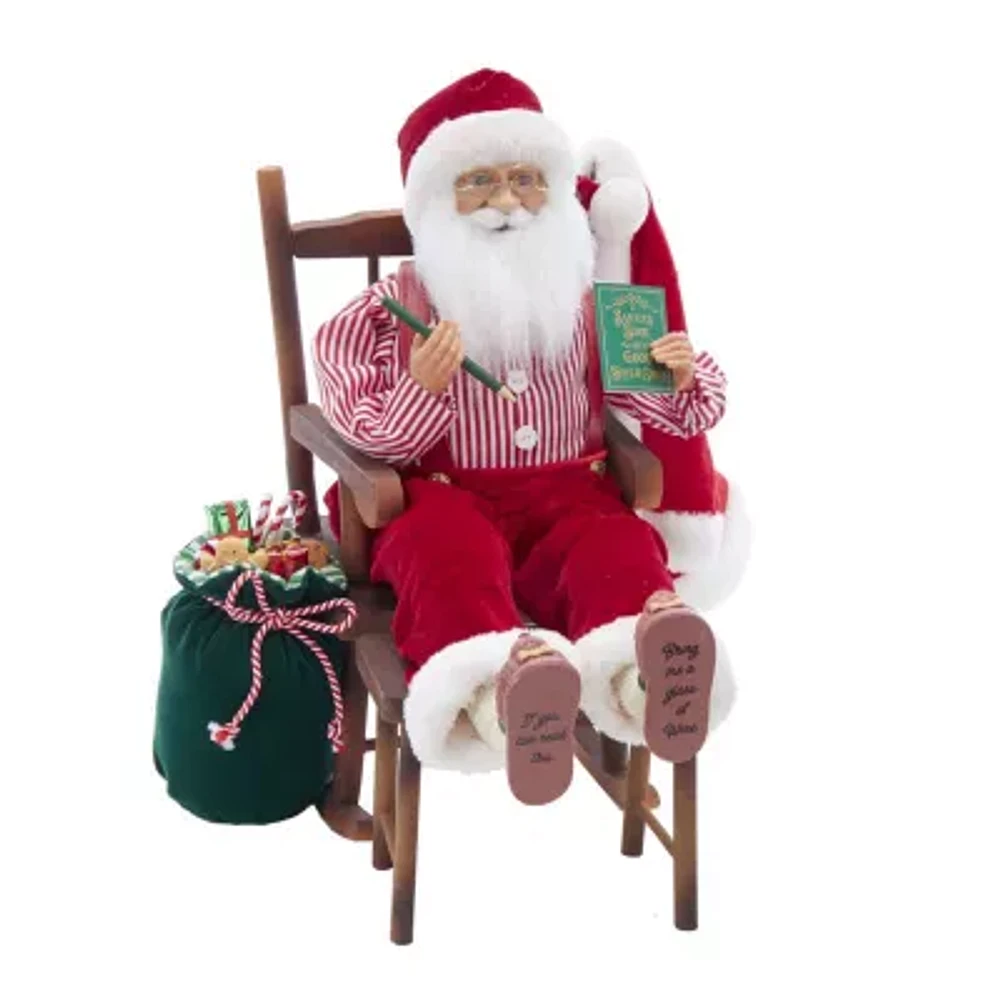 Kurt Adler 16-Inch Kringle Klaus Sitting in Chair
