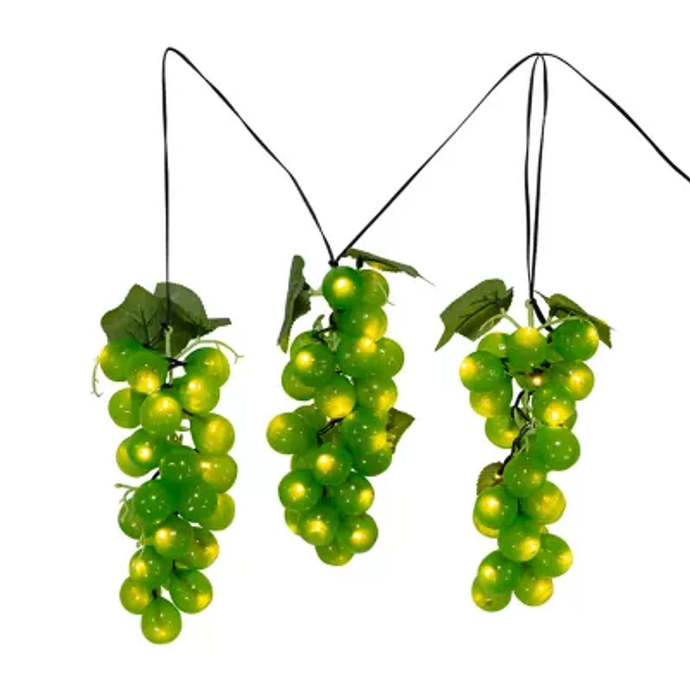 Kurt Adler 75-Light LED Large Green Grape Light Set