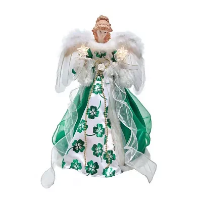 Kurt Adler 16-Inch UL 10-Light Irish Angel Tree Top