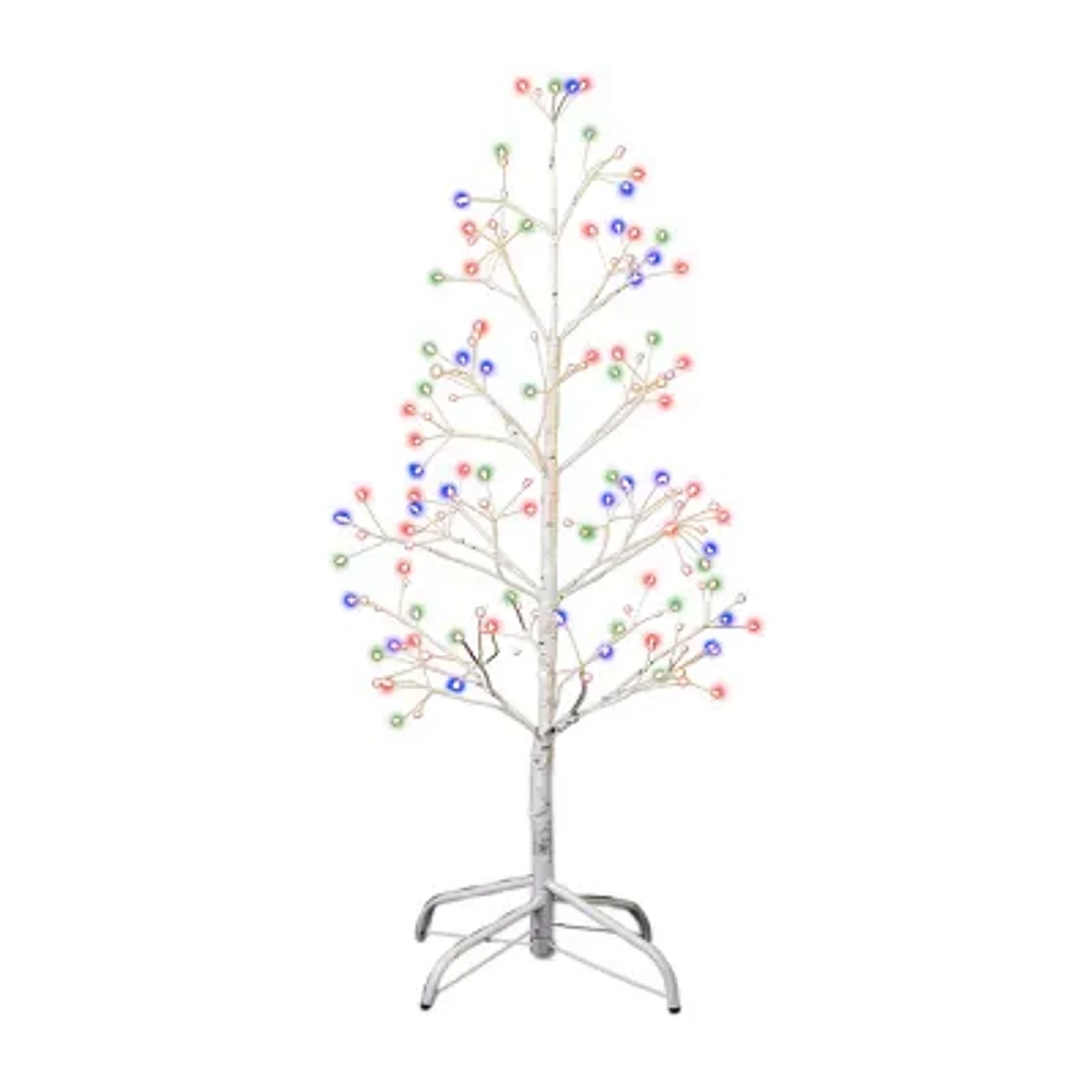 Kurt Adler -Foot White Birch Twig Tree with Multi-Color 8-Function Lights